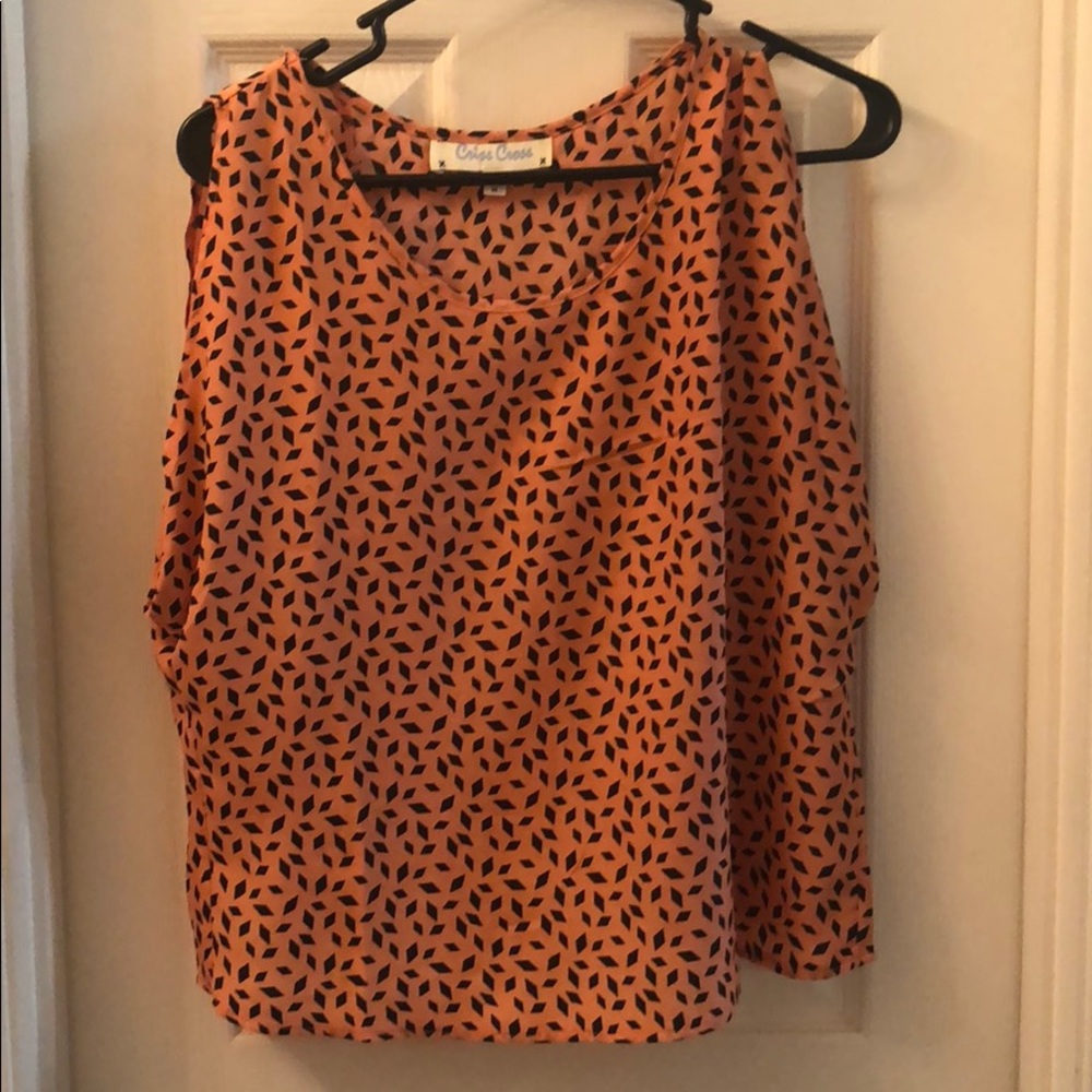 Sleeveless top with open lower back